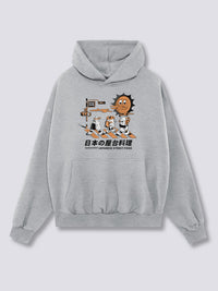 Estampado Frontal - Calle Comida Sudadera con Capucha