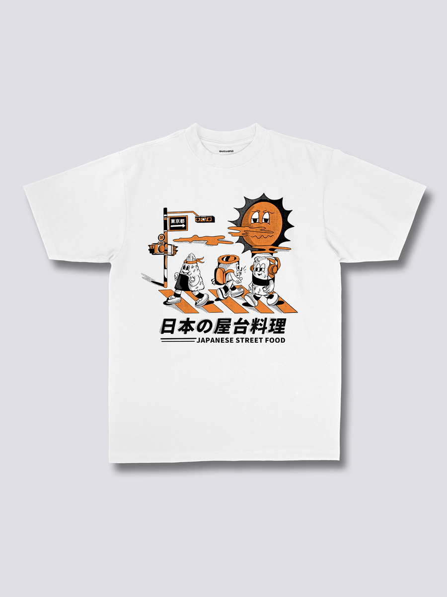 Estampado Frontal - Calle Comida Camiseta