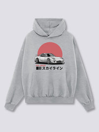 Estampado Frontal - Amanecer Conducción Sudadera con Capucha
