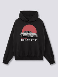 Estampado Frontal - Amanecer Conducción Sudadera con Capucha