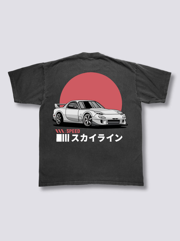 Amanecer Conducción Camiseta Vintage