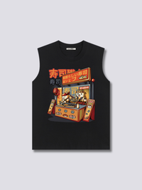 Estampado Frontal - Tienda de Sushi Camiseta sin Mangas