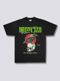 Estampado Frontal - Cuervo Oscuro Camiseta