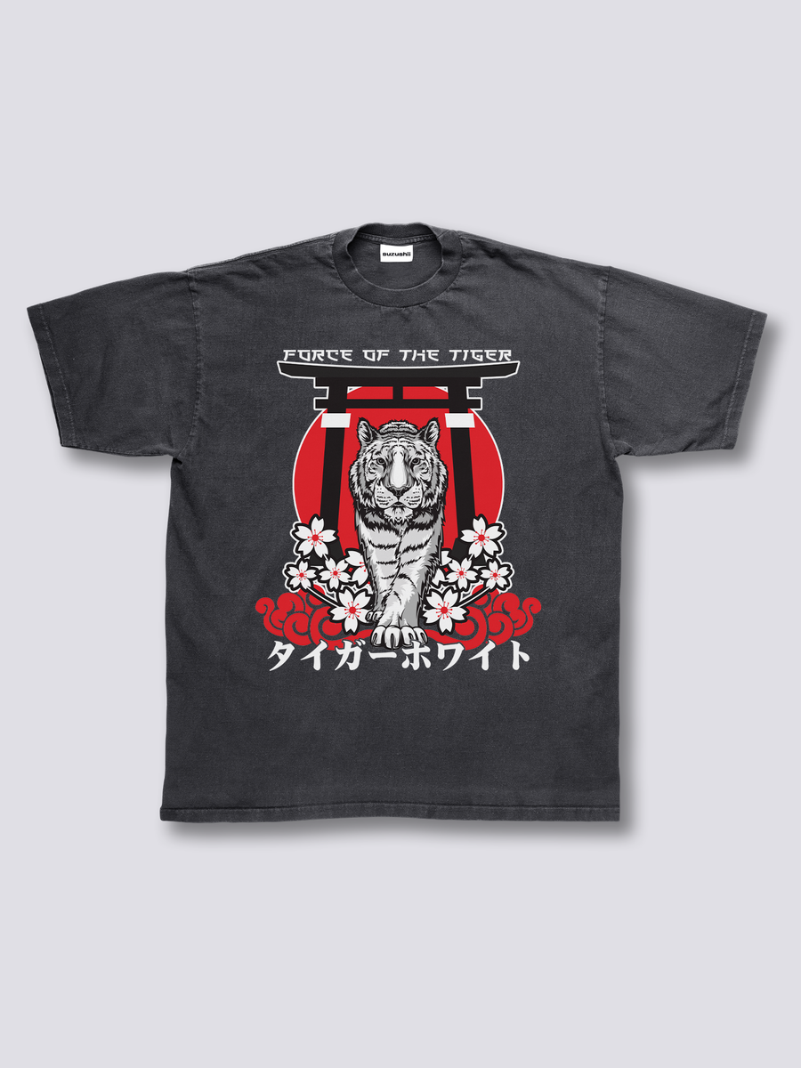 Estampado Frontal - Fuerza del Tigre Camiseta Vintage