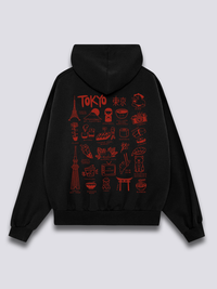 Tokio Placa de Memoria Sudadera con Capucha
