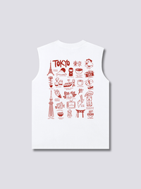 Tokio Placa de Memoria Camiseta sin Mangas