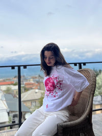 Estampado Frontal - Flor de Primavera Camiseta