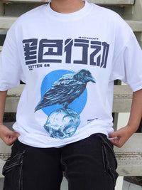Estampado Frontal - Cuervo Oscuro Camiseta