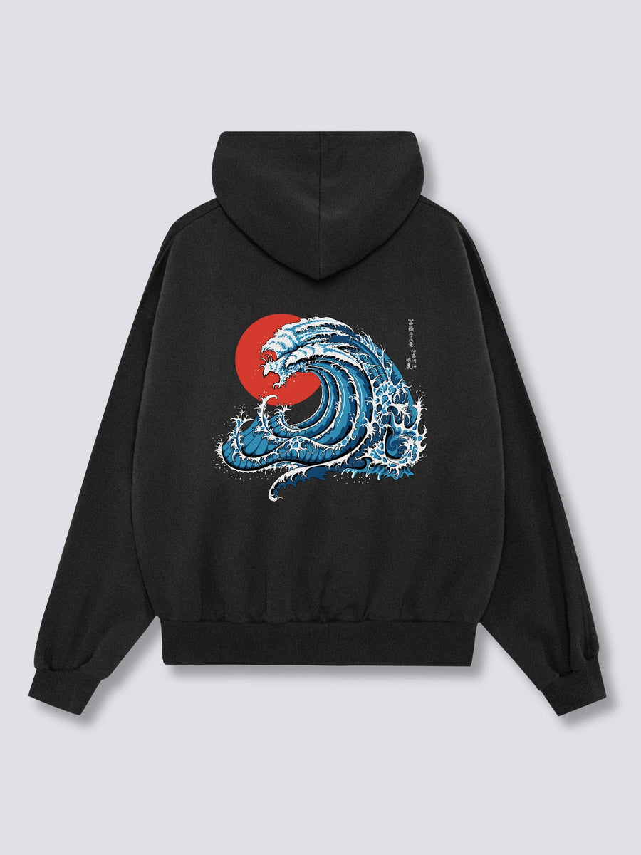 Ondulado Fénix Sudadera con Capucha