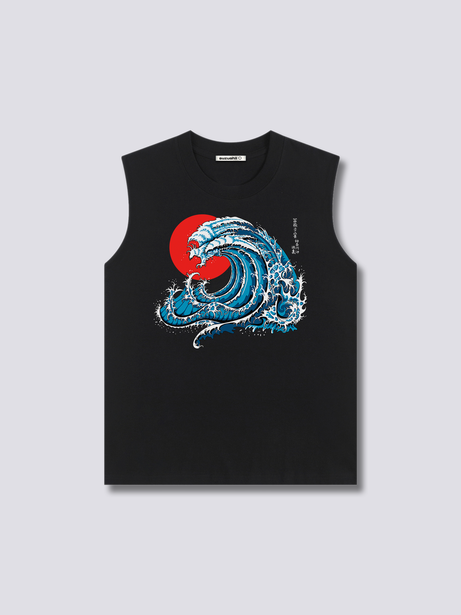 Estampado Frontal - Ondulado Fénix Camiseta sin Mangas
