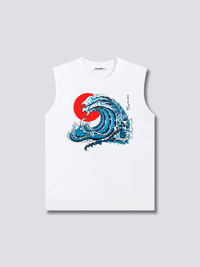 Estampado Frontal - Ondulado Fénix Camiseta sin Mangas