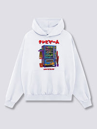 Estampado Frontal - Máquina de Snacks Sudadera con Capucha