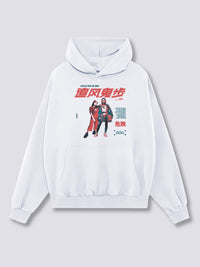 Estampado Frontal - Viento Sudadera con Capucha