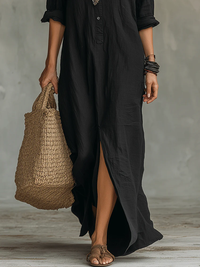Alessia · Vestido Maxi con Botones