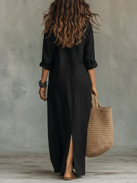 Alessia · Vestido Maxi con Botones