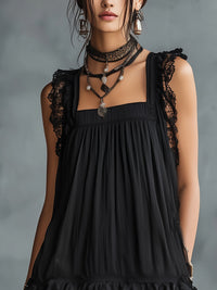 Pauline · Vestido Mini de Lunares con Volantes y Encaje