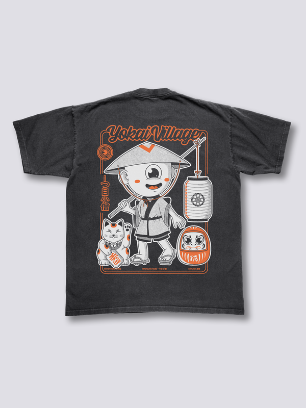Yokai Aldea Camiseta Vintage