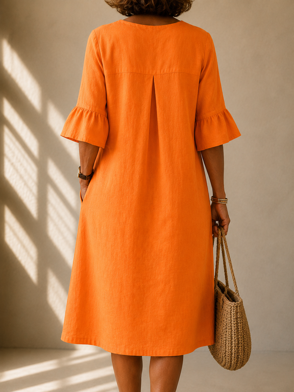 Mathilde · Vestido con Botones y Escote en V