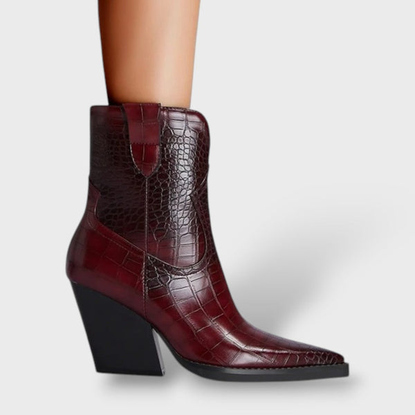 Botines Cowboy Tacón Alto Mujer