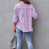 Cecilia | Chaqueta vaquera oversize de efecto desgastado para mujer™