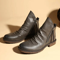 Bernardo Cavallino · Botas de Cuero con Detalle Cosido