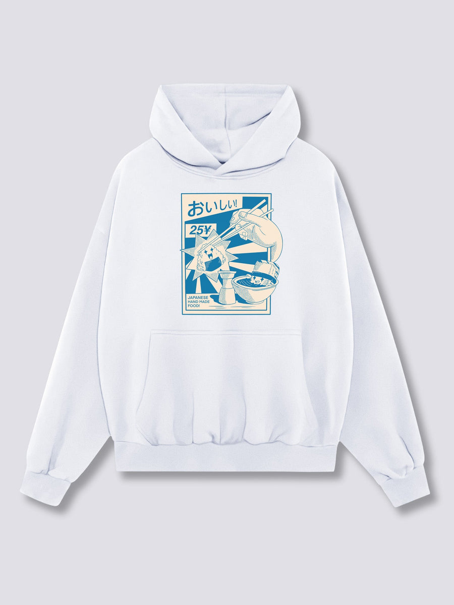 Estampado Frontal - Comida Sudadera con Capucha