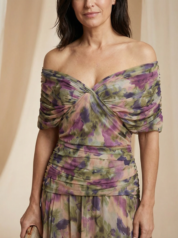Santana · Vestido Largo de Seda con Escote en V