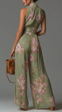 Mono de Gasa con Estampado Floral Plisado