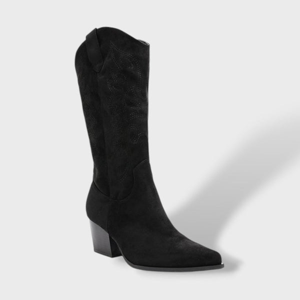 Botas Ortopédicas Cowboy Ante Tacón Ancho
