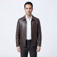 Chaqueta Piel Acabado Agrietado