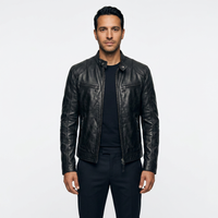 Chaqueta Piel Biker Hombre