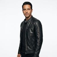 Chaqueta Piel Biker Hombre