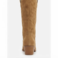 Botas Cowboy Altas Mujer de Ante Bordadas