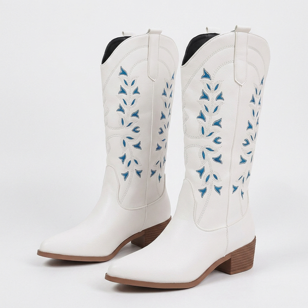Botas Cowboy Bordadas Puntiagudas
