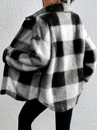 Maurelle | Chaqueta oversize de cuadros, suave y abotonada para mujer™