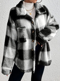 Maurelle | Chaqueta oversize de cuadros, suave y abotonada para mujer™