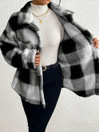 Maurelle | Chaqueta oversize de cuadros, suave y abotonada para mujer™