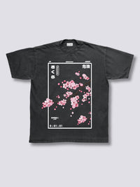 Estampado Frontal - Flor de Cerezo Camiseta Vintage