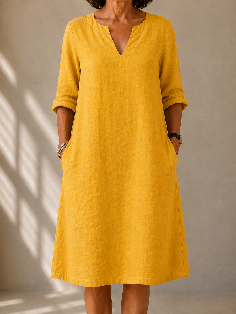 Monique · Vestido Fluido con Mangas Largas