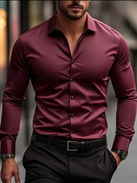 Hunter · Camisa Elegante de Manga Larga con Botones