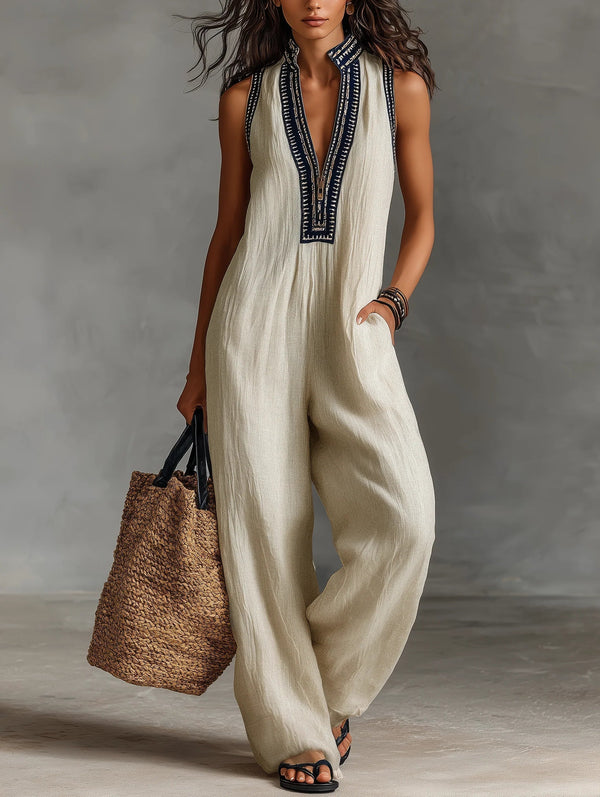 Fiamma · Mono sin Mangas con Cuello Alto Minimalista y Cremallera
