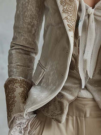 Constance | Blazer sastre marfil bordado™