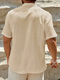 Christian · Camisa de Verano Elegante con Cuello Alto