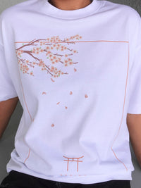 Estampado Frontal - Flor de Melocotón Camiseta