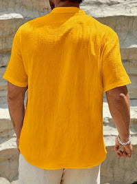 Christian · Camisa de Verano Elegante con Cuello Alto