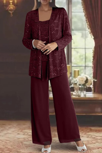 Miriam | Traje de invitada de tres piezas con chaqueta de encaje y lentejuelas y pantalón ancho™