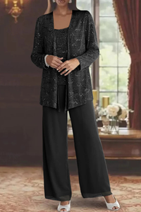 Miriam | Traje de invitada de tres piezas con chaqueta de encaje y lentejuelas y pantalón ancho™