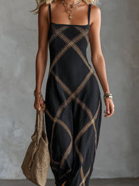 Wilhelmine | Vestido Geométrico Negro Camello