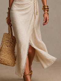 Nerina · Vestido Midi Cruzado Drapeado