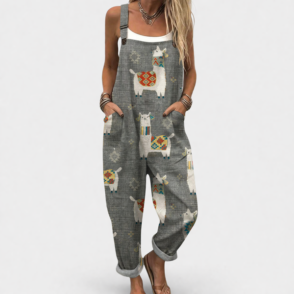Valentina · Peto Ancho Estampado Azul con Formas